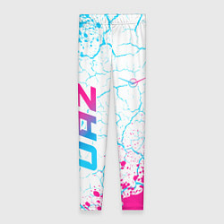 Леггинсы женские UAZ neon gradient style вертикально, цвет: 3D-принт
