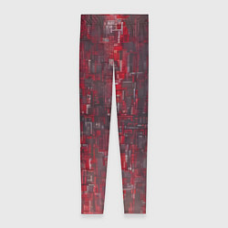 Леггинсы женские Красный металл модерн, цвет: 3D-принт
