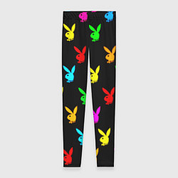 Леггинсы женские Playboy pattern неон, цвет: 3D-принт