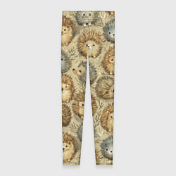Леггинсы женские Паттерн лесной ежик, цвет: 3D-принт