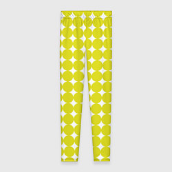Леггинсы женские Ретро темно желтые круги, цвет: 3D-принт