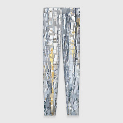 Леггинсы женские Серебряные блоки, цвет: 3D-принт