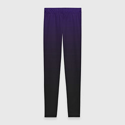 Леггинсы женские Фиолетово-чёрный тёмный градиент, цвет: 3D-принт