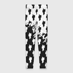 Женские легинсы Billie Eilish pattern black