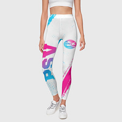 Леггинсы женские PSV neon gradient style вертикально, цвет: 3D-принт — фото 2