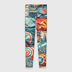 Леггинсы женские Пэчворк джинсы в СССР, цвет: 3D-принт