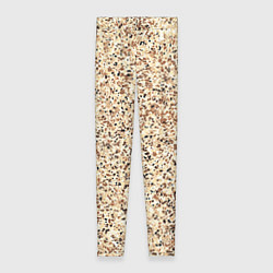 Женские легинсы Светлый коричневый текстурированный под камень