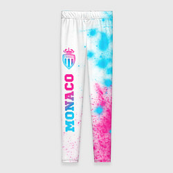 Леггинсы женские Monaco neon gradient style по-вертикали, цвет: 3D-принт