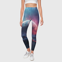 Леггинсы женские Фантастика космос и планета, цвет: 3D-принт — фото 2