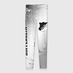 Леггинсы женские Hoffenheim sport на светлом фоне вертикально, цвет: 3D-принт