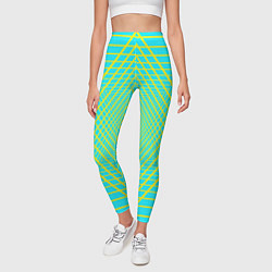 Леггинсы женские Трансформация контурных треугольников, цвет: 3D-принт — фото 2