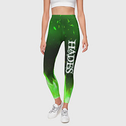 Леггинсы женские Logo Hades green hell fire, цвет: 3D-принт — фото 2