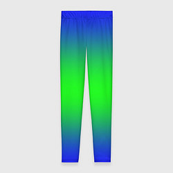 Леггинсы женские Зелёный градиент текстура, цвет: 3D-принт