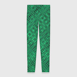 Леггинсы женские Насыщенный зелёный текстурированный, цвет: 3D-принт