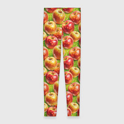 Леггинсы женские Вкусные яблоки паттерн, цвет: 3D-принт