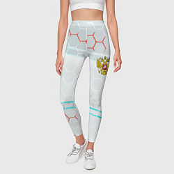 Леггинсы женские Герб РФ броня текстура, цвет: 3D-принт — фото 2