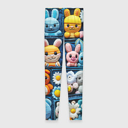 Леггинсы женские Пэчворк с зайцами, цвет: 3D-принт