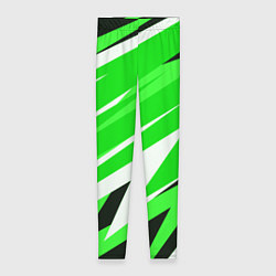 Женские легинсы Geometry stripes green