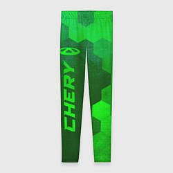 Леггинсы женские Chery - green gradient по-вертикали, цвет: 3D-принт