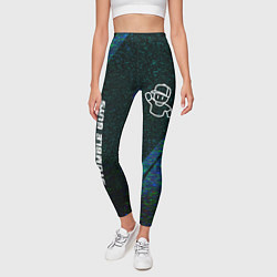 Леггинсы женские Stumble Guys glitch blue, цвет: 3D-принт — фото 2
