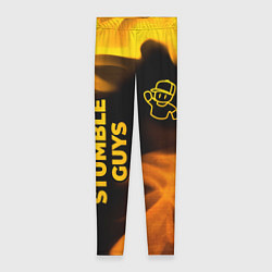 Женские легинсы Stumble Guys - gold gradient вертикально