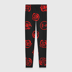 Леггинсы женские Twenty one pilots rose pattern, цвет: 3D-принт