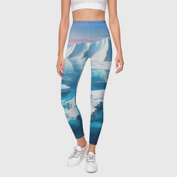 Леггинсы женские Арктика льдины, цвет: 3D-принт — фото 2