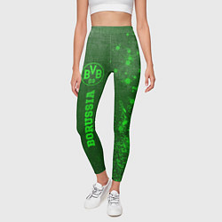 Леггинсы женские Borussia - green gradient по-вертикали, цвет: 3D-принт — фото 2