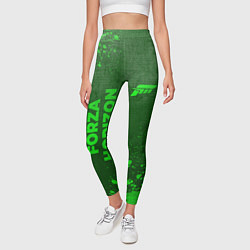 Леггинсы женские Forza Horizon - green gradient вертикально, цвет: 3D-принт — фото 2