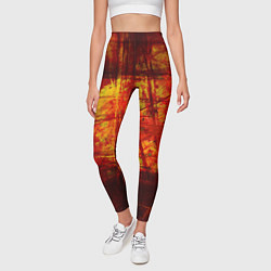 Леггинсы женские Абстракция - red grunge tear, цвет: 3D-принт — фото 2