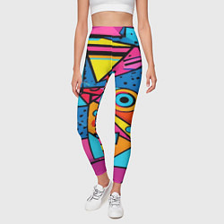 Леггинсы женские Кислая геометрия, цвет: 3D-принт — фото 2
