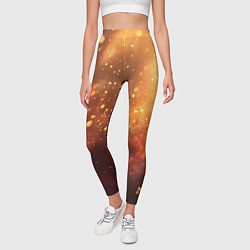 Леггинсы женские Золотая блестящая текстура, цвет: 3D-принт — фото 2