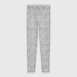 Леггинсы женские Текстура в тонкую полоску серый, цвет: 3D-принт