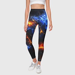 Леггинсы женские Лада и лед в разломе плит, цвет: 3D-принт — фото 2