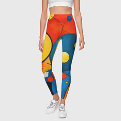 Леггинсы женские Динамичный красочный паттерн, цвет: 3D-принт — фото 2
