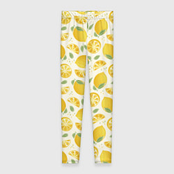 Леггинсы женские Сочные лимоны - паттерн, цвет: 3D-принт