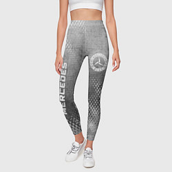Леггинсы женские Mercedes - grey gradient вертикально, цвет: 3D-принт — фото 2