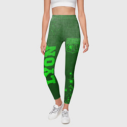 Леггинсы женские Lyon - green gradient вертикально, цвет: 3D-принт — фото 2