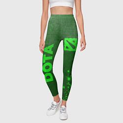 Леггинсы женские Dota - green gradient вертикально, цвет: 3D-принт — фото 2