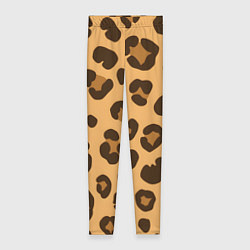 Леггинсы женские Коричневые пятна леопарда, цвет: 3D-принт