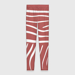 Леггинсы женские Полоски красной зебры, цвет: 3D-принт