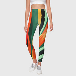 Леггинсы женские Тропическая жаркая абстракция, цвет: 3D-принт — фото 2