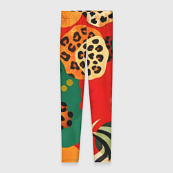 Леггинсы женские Анималистичный африканский паттерн, цвет: 3D-принт