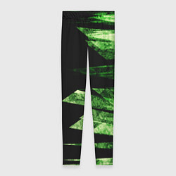 Леггинсы женские Color green black, цвет: 3D-принт