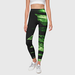 Леггинсы женские Color green black, цвет: 3D-принт — фото 2