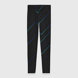 Леггинсы женские Color blue black, цвет: 3D-принт