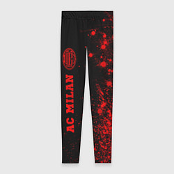 Леггинсы женские AC Milan - red gradient по-вертикали, цвет: 3D-принт