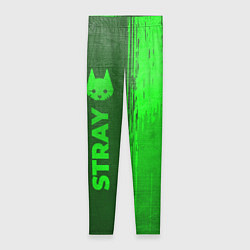 Леггинсы женские Stray - green gradient по-вертикали, цвет: 3D-принт