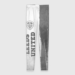 Леггинсы женские Leeds United - white gradient по-вертикали, цвет: 3D-принт