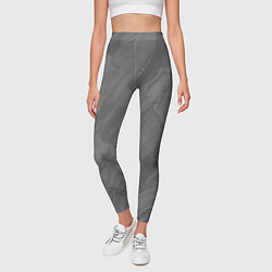 Леггинсы женские Серая текстура каменная мрамор, цвет: 3D-принт — фото 2